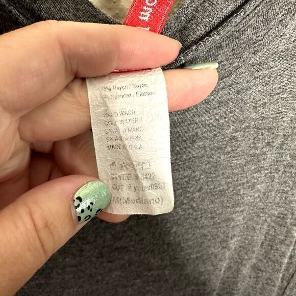 J Mode USA Women Medium Gray Shirt Dress Long Sleeve W/ Pockets 3/4 Sleeve SOFT - Picture 4 of 8